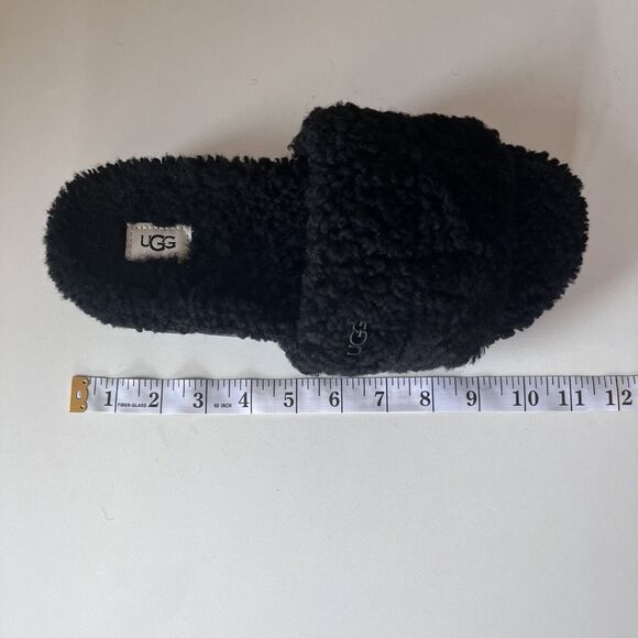 Women's Shoes UGG COZETTA CURLY Slipper Slide Sandals 1130838 BLACK Size 9 Usa - Picture 8 of 9